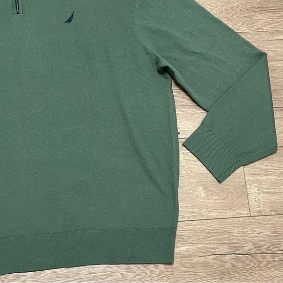 Nautica Men’s Navtech Classic Fit Quarter Zip Sweater Green Sz XXL NWT - Picture 5 of 9